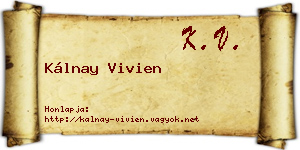 Kálnay Vivien névjegykártya